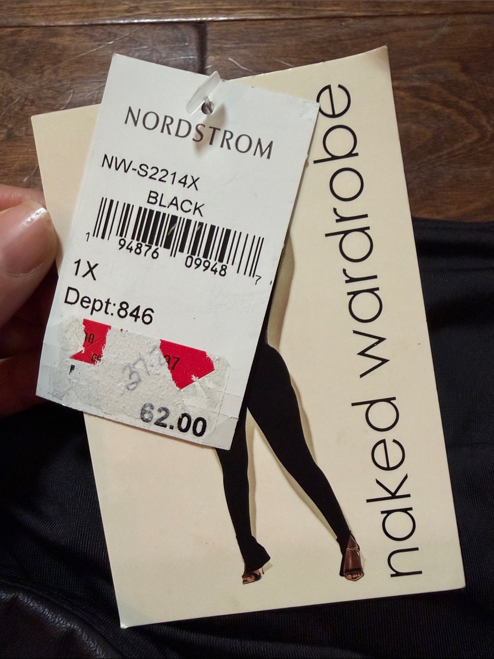 NWT Black Naked Wardrobe faux leather skirt, size 1X - Picture 3 of 5